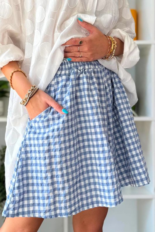 Nonni Gingham City Short Denim
